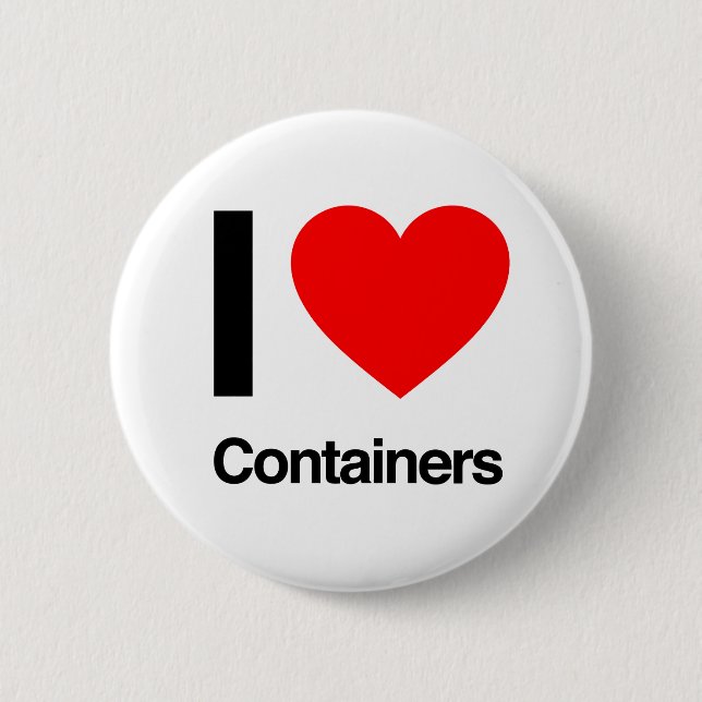 i love containers 2 inch round button (Front)