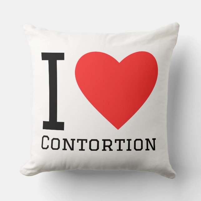 I love contortion throw pillow (Front)
