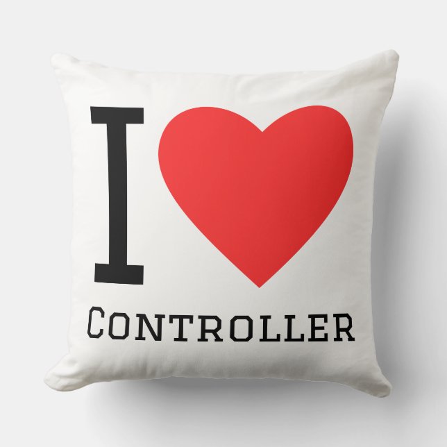 I love controller throw pillow (Front)