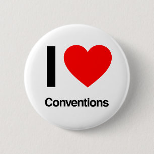 i love conventions 2 inch round button