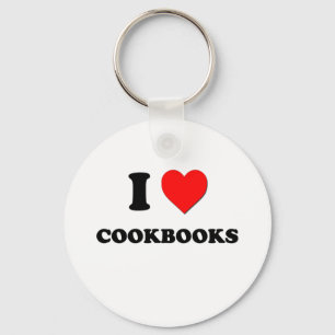 I love Cookbooks Keychain