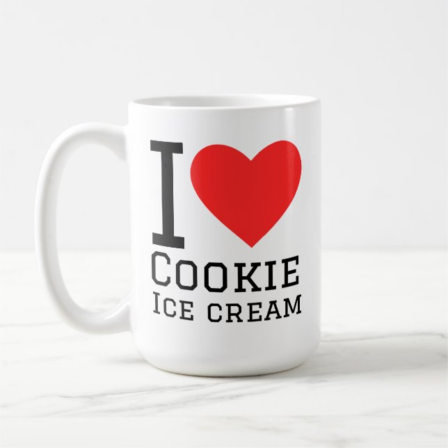 I love cookie ice cream coffee mug (Left)