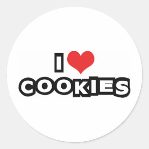 I Love Cookies Classic Round Sticker