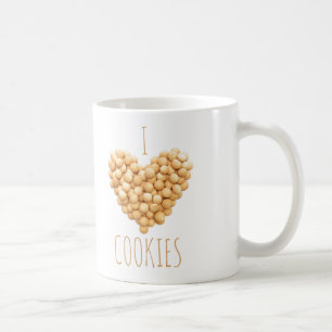 I Love Cookies Heart Coffee Mug