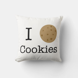 I love cookies throw pillow