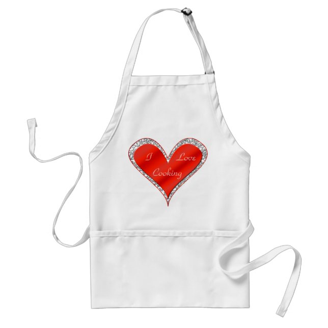 I Love Cooking Valentine's Day Heart Apron (Front)