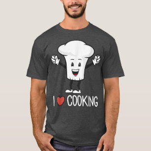 I Love CookingChefs Hat Cook Baking Food Lovers T-Shirt