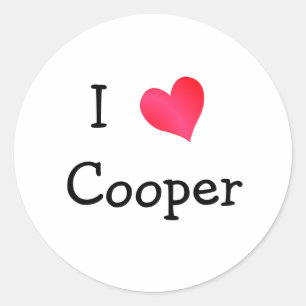 I Love Cooper Classic Round Sticker