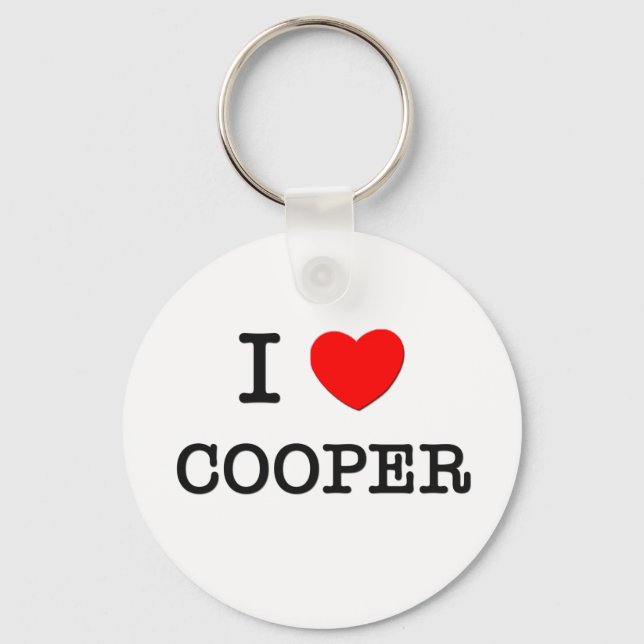 I Love Cooper Keychain (Front)