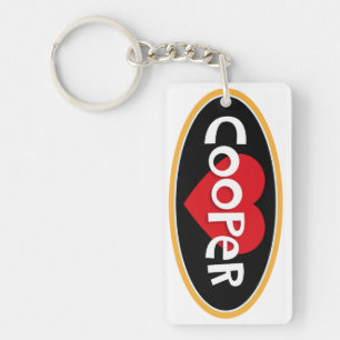 I Love COOPER Personalized Keychain