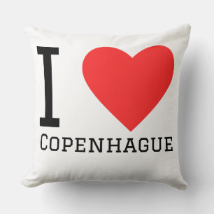 I love Copenhague Throw Pillow