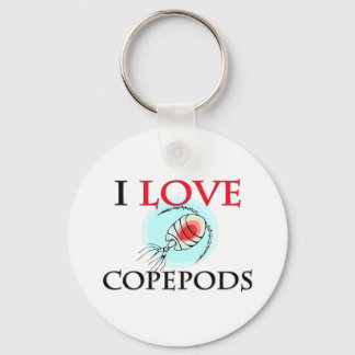 I Love Copepods Keychain