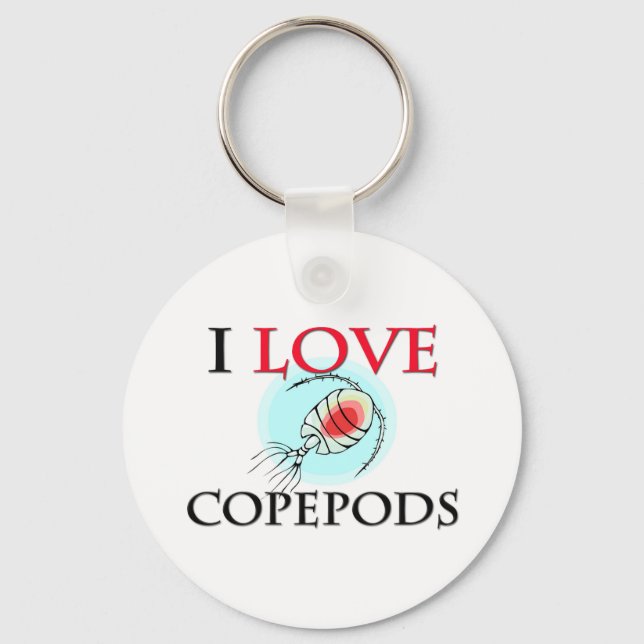 I Love Copepods Keychain (Front)