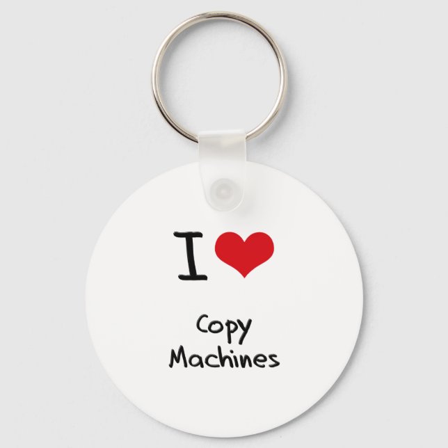 I love Copy Machines Keychain (Front)