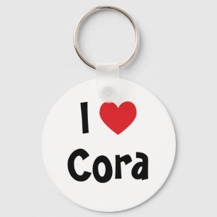 I Love Cora Keychain