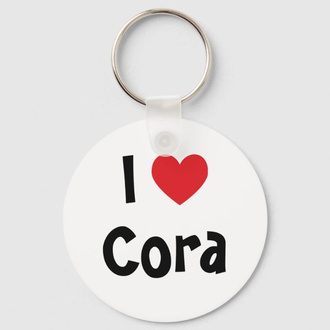 I Love Cora Keychain (Front)