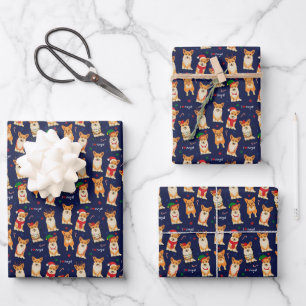 I Love Corgis Christmas Enveloppement Feuilles de 