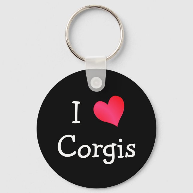 I Love Corgis Keychain (Front)
