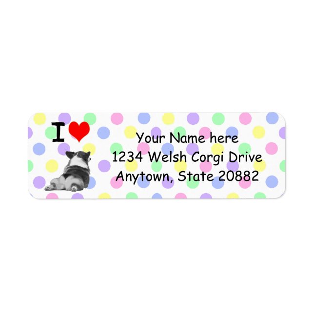 I Love Corgis with Polka-Dots (Devant)