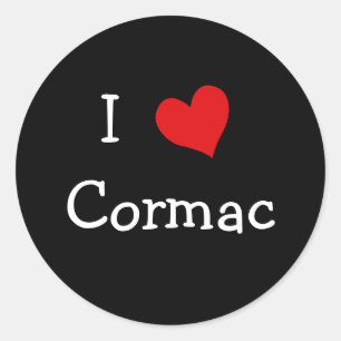 I Love Cormac Classic Round Sticker