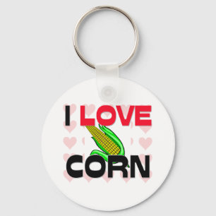 I Love Corn Keychain