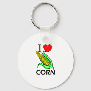 I Love Corn Keychain