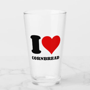 I LOVE CORNBREAD GLASS