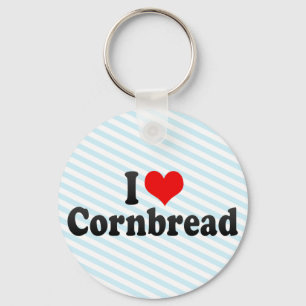 I Love Cornbread Keychain