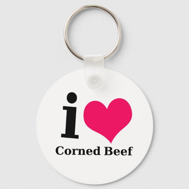 I love Corned Beef Keychain (Front)