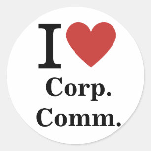 I ❤️ Love Corp. Comm. STICKER