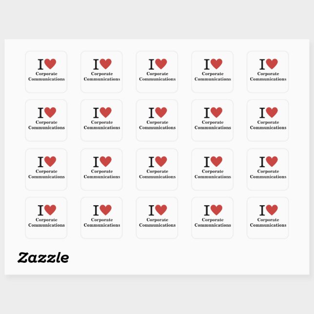 I ❤️ Love Corporate Communications STICKER (Sheet)