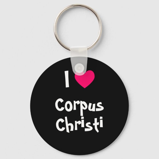 I Love Corpus Christi Keychain (Front)