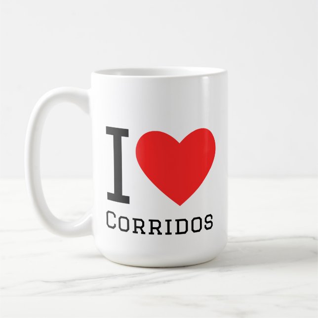 I love corridos coffee mug (Left)