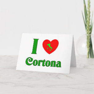 I Love Cortona Italy Holiday Card