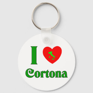 I Love Cortona Italy Keychain