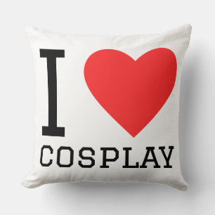 I love cosplay throw pillow