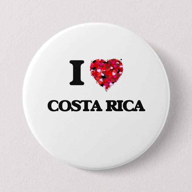 I Love costa rica 3 Inch Round Button (Front)