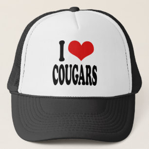 I Love Cougars Trucker Hat
