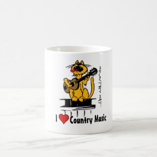 I love country music by Kountry Kat Coffee Mug