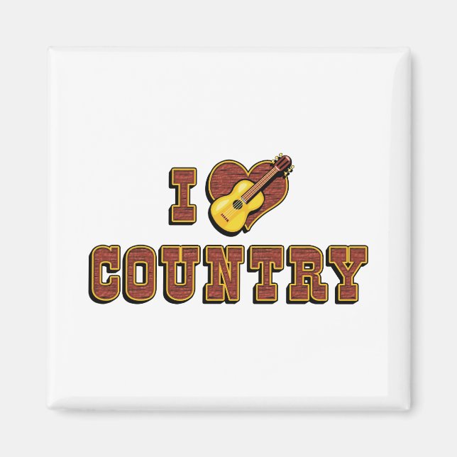 I Love Country Music Magnet (Front)