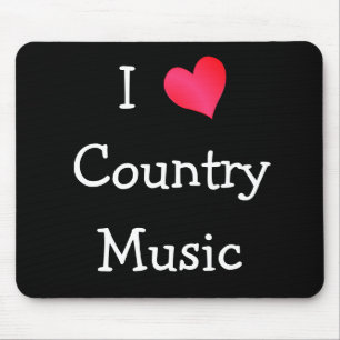 I Love Country Music Mouse Pad