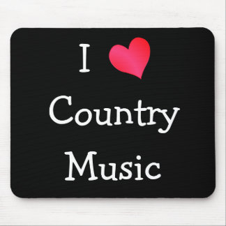 I Love Country Music Mouse Pad