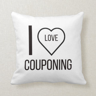 I LOVE COUPONING THROW PILLOW