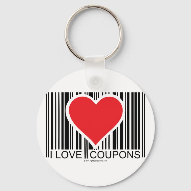 I Love Coupons Keychain (Front)