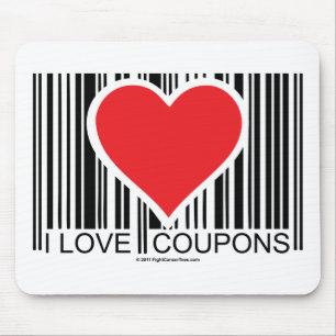 I Love Coupons Mouse Pad