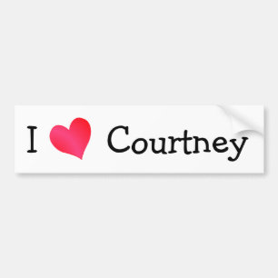 I Love Courtney Bumper Sticker