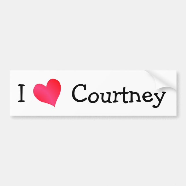 I Love Courtney Bumper Sticker (Front)