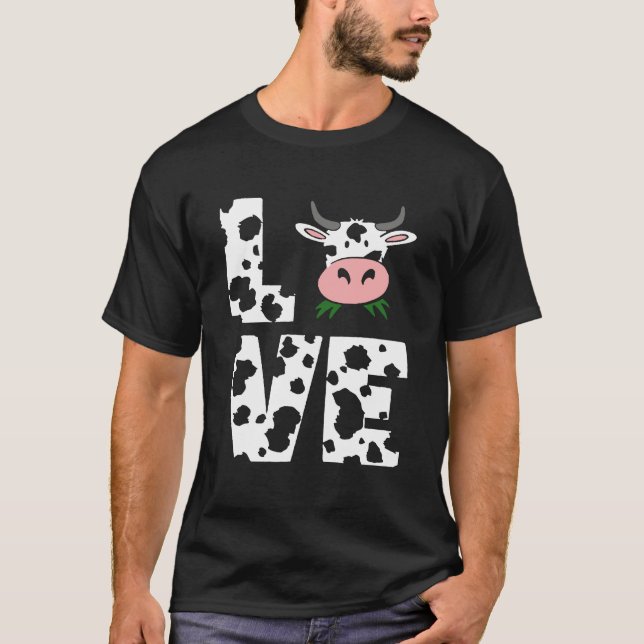I Love Cow Farmer T-Shirt (Front)