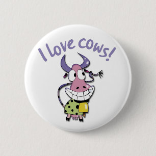 I love Cows! 2 Inch Round Button
