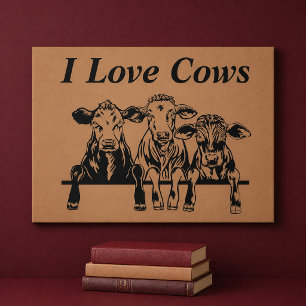 I Love Cows Canvas Print